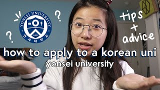 how to apply to a korean university  yonsei university full application [upl. by Norred860]