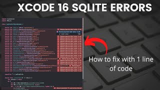 How to quickly solve XCODE 16 errors with SQLite DB [upl. by Homans]