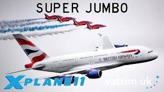 XPlane 11  Airbus A380 Live  VATSIM [upl. by Nailluj]