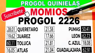 Momios Progol 2226  Progol Revancha 2226 Momios  Progol 2226 Momios  progol2226 [upl. by Alurd]