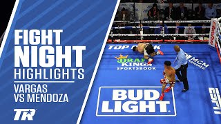 Emiliano Fernando Vargas With Another Highlight Reel KO Over Mendoza  FIGHT HIGHLIGHTS [upl. by Rumney]