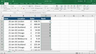 Conditional Rank Formula using COUNTIFS  Custom RANKIF Function [upl. by Isleen]