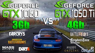 GTX 1050 Ti 4Gb vs GTX 1060 3Gb Test in 8 New Games [upl. by Gunn941]