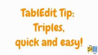 TablEdit  Triplets [upl. by Teraj]