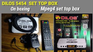 DILOS HDS 2  5454 SET TOP BOX UNBOXING YOUTUBE CHANNEL WORKING [upl. by Francene467]