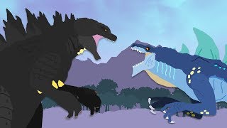 Godzilla vs Zilla Jr  The Final Battle part 23  DinoMania  Godzilla cartoons [upl. by Nahej]