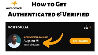 How to Get Verified on Audiomack  Authentication amp Verification [upl. by Lance]