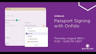 Webinar Passport signing with Onfido EN [upl. by Adev257]