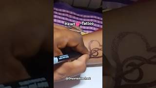 Heart Tattoo Trick💫💓 ❤ [upl. by Buffy]