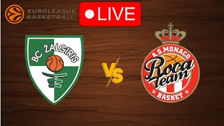 🔴 Live Zalgiris Kaunas vs Monaco  EuroLeague 20232024  Live Play by Play Scoreboard [upl. by Comptom]