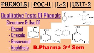 Phenol  Qualitative test  Structure and use L2U2 Organic Chemistry 2nd Bpharma 3rdsem [upl. by Asa179]