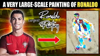 A Very Large Scale Painting Of Caristiano Ronaldo paintworlds [upl. by Nylknarf]