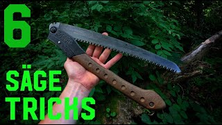 6 SÄGE Tricks  Outdoor Bushcraft [upl. by Anovad87]