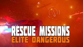 Elite Dangerous  Rescue Missions  Saving People from Wrecked Stations [upl. by Chiarra]