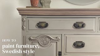 How to use Annie Sloan Chalk Paint on furniture to create a Swedish Gustavian Look [upl. by Nellaf408]