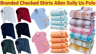 Branded Checked Shirts Allen Solly Us Polo Luxury Fashions [upl. by Lekkim]