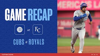 Cubs vs Royals Game Highlights  72624 [upl. by Endora936]