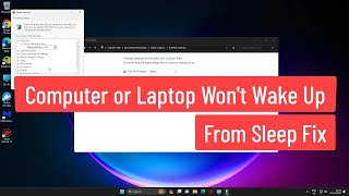 Computer or Laptop Wont Wake Up From Sleep Fix In Windows 11  10 [upl. by Enneirdna418]