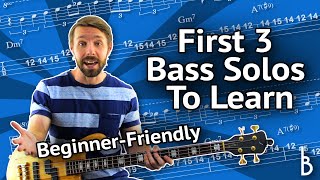 3 Easy Bass Solos To Get Started Even If You’ve Never Taken A Bass Solo [upl. by Akirea]