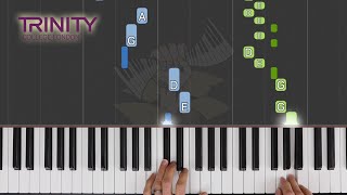 Andante  TRINITY Piano Grade 3 20212023  Synthesia Piano tutorial [upl. by Ylaek663]