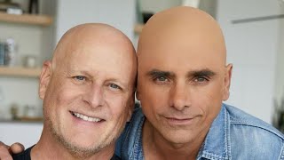 John Stamos Wears Bald Cap in Solidarity After Bro Dave Couliers Cancer Diagnosis [upl. by Moshell]