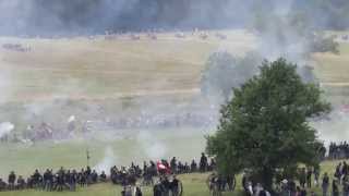 Gettysburg 150 Reenactment  Picketts Charge [upl. by Allicirp915]