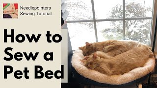 DIY Pet Bed How to Sew a Bed with Sides for your Dog or Cat [upl. by Shoshana]