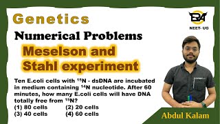 Meselson and stahl’s experiments  Question  Molecular basis of inheritance  NEET [upl. by Franciscka798]