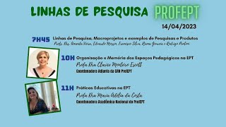 Linhas de Pesquisa do ProfEPT  Parte 1 [upl. by Herbie]