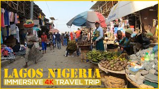 AFRICA immersive 4K TRAVEL experience  Lagos Nigeria Ojo  4k ultra hd travel video Africa [upl. by Philine211]