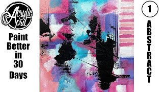 Acrylic AprilDay 1 Abstract Expressionism Palette Knife Painting  Easy Acrylics for Beginners [upl. by Treb]