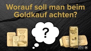 Goldbarren oder Münzen Worauf beim Gold kaufen achten [upl. by Ayisan]