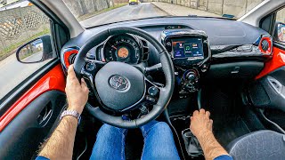 2021Toyota Aygo 10 VVTI 72HP  0100  POV Test Drive 749 Joe Black [upl. by Adnama]