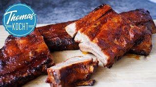 Spareribs im Backofen  einfach lecker und butterweich [upl. by Batsheva]