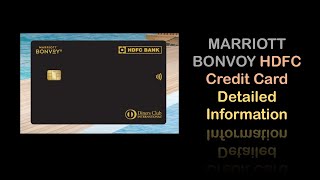 HDFC MARRIOTT Bonvoy Credit Card  Benefits  Offers  Detailed Information  Tamil [upl. by Hedda]