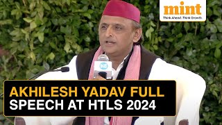 Akhilesh Yadav Slams BJP Over Negative Politics amp Poll Losses  HTLS 2024 [upl. by Aniz]