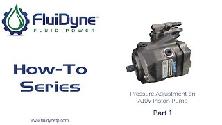 How To Change Pressure Adjustment on A10V Piston Pump  Part 1 [upl. by Aihsema]