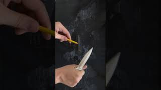 Carving Test  Cold Steel Drop Forged Boot Knife on a Pencil [upl. by Sirej]