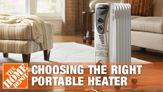 Types of Portable Space Heaters Electric or Gas  The Home Depot [upl. by Trubow]