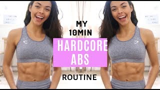 VANESSAS FITNESS  MY 10 MIN ULTIMATE HARDCORE ABS ROUTINE [upl. by Alehcim282]