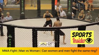 MMA Fight  Man vs Woman  Can women and men fight in same ring Sherisse Subero Amazing MMA Fight [upl. by Yngad]