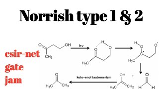 Norrish type 1 and type 2 [upl. by Suhpesoj]