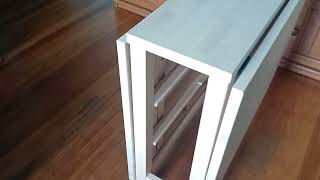 Ikea norden extendable dining table and storage Cube wheel installation [upl. by Elizabeth]