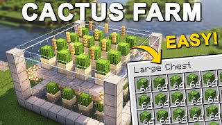 The EASIEST Cactus Farm in Minecraft 121 Tutorial [upl. by Noid594]