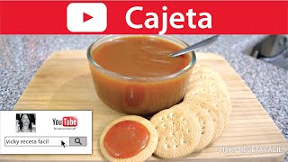 CÓMO HACER CAJETA CASERA O DULCE DE LECHE  Vicky Receta Facil [upl. by Maitilde]