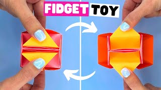 How to make origami NO GLUE fidget TOY origami antistress toy [upl. by Ydualc182]