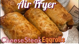 Cheesesteak Egg Rolls Recipe in the AIR FRYER [upl. by Ahsac]