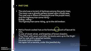 The Highwayman poem linebyline explanation [upl. by Cassius811]