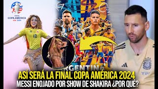 MIRA EL ENOJO DE MESSI POR SHAKIRA EN LA FINAL COPA AMERICA ¿POR QUÉ ¿QUÉ PASÓ [upl. by Akinoj592]