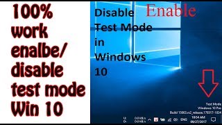 how to enable or disable test mode on window 10 [upl. by Hake893]